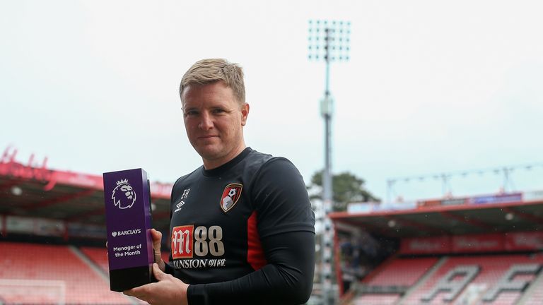 Eddie Howe was the Barclays Manager of the Month for January after a fine run of results