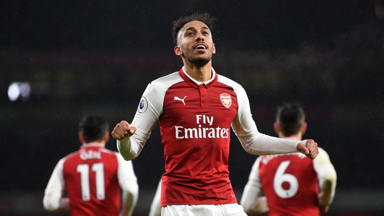 Aubameyang is expected to start in the north London derby against Tottenham on Saturday