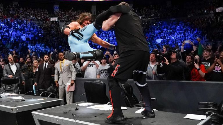 AJ Styles' WWE title was on the line in a six-pack challenge at Fastlane