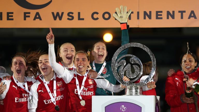 Arsenal Women beat Manchester City to win the WSL Cup