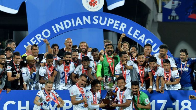 Chennaiyin celebrate 2018 Indian Super League title triumph