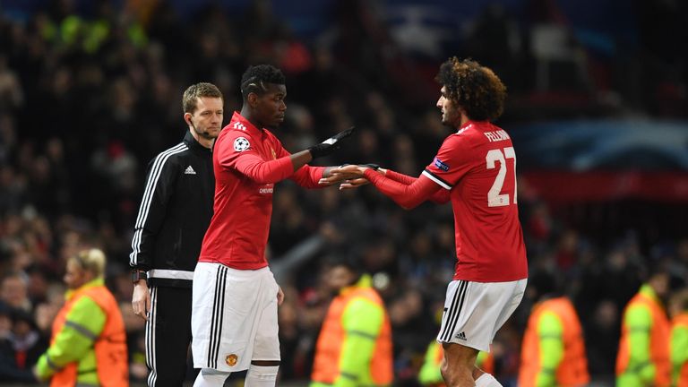 Pogba replaced Marouane Fellaini in the second half