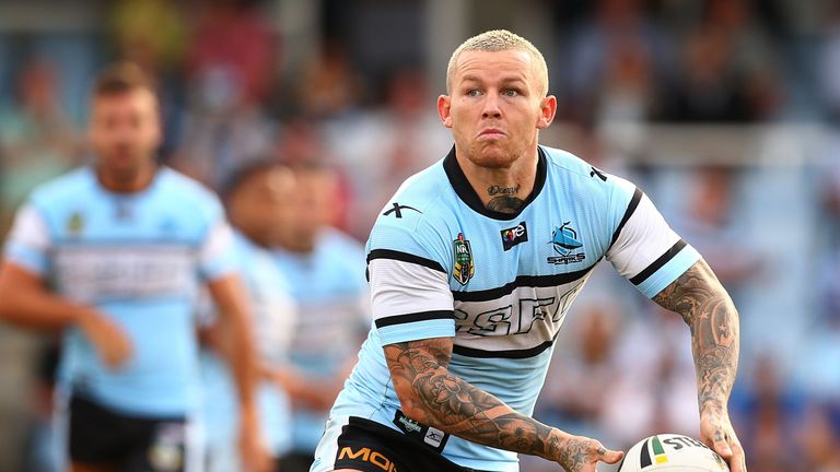 Todd Carney playing for Cronulla back in 2014