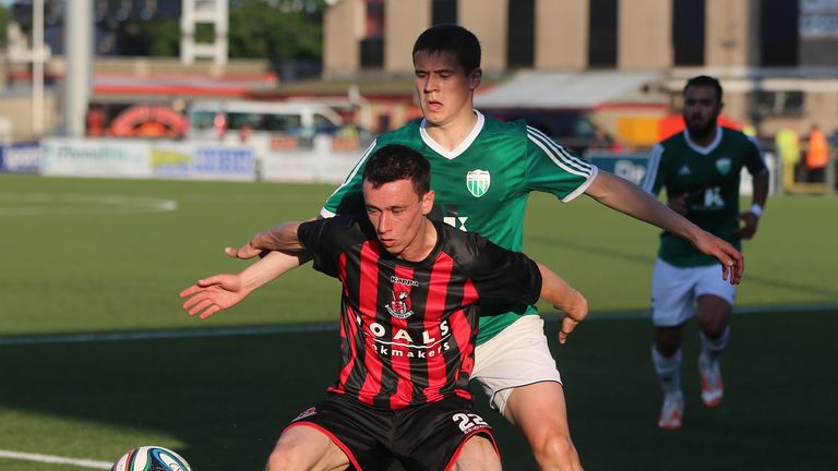 Paul Heatley scored a hat-trick for Crusaders