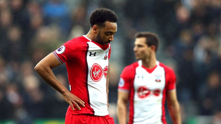 Nathan Redmond shows his disappointment at Newcastle