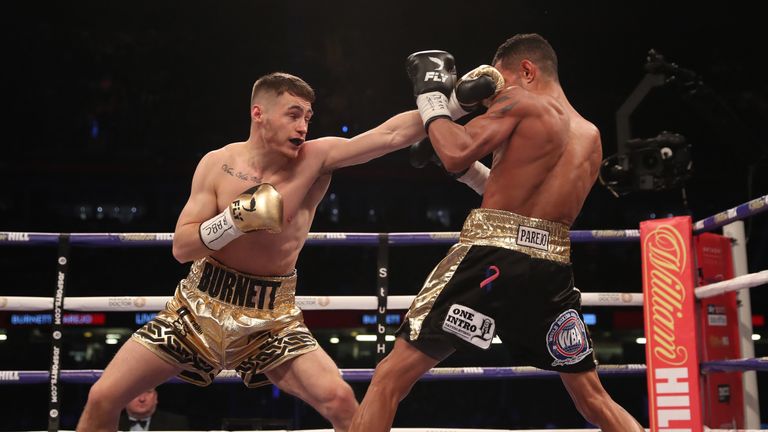 Burnett's jab was effective from the opening rounds