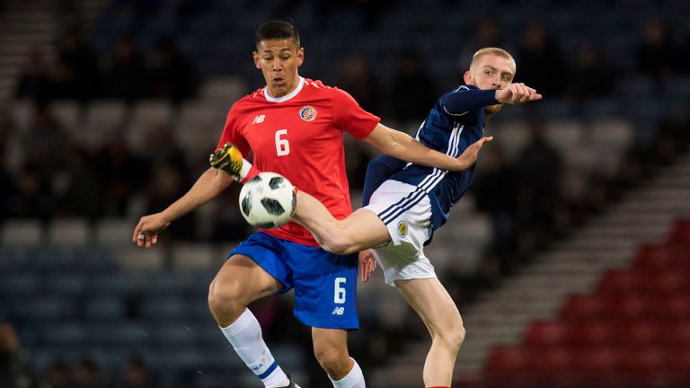 Oli McBurnie (right) could earn his fourth Scotland cap on Sunday
