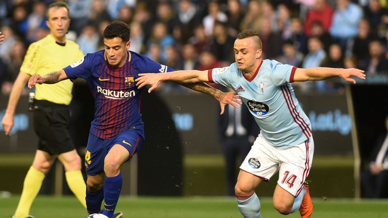 Philippe Coutinho in action for Barcelona