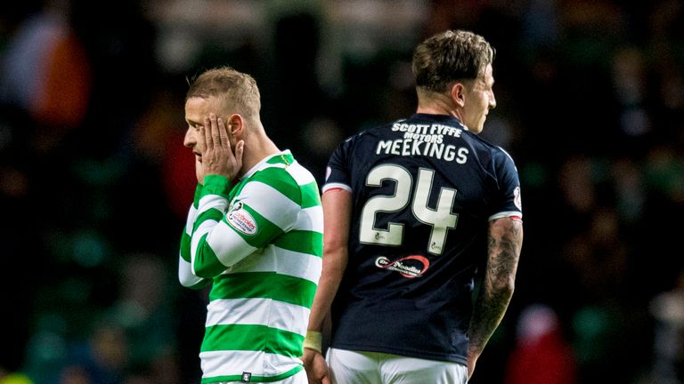 Celtic's Leigh Griffiths crafted a late chance that was not taken