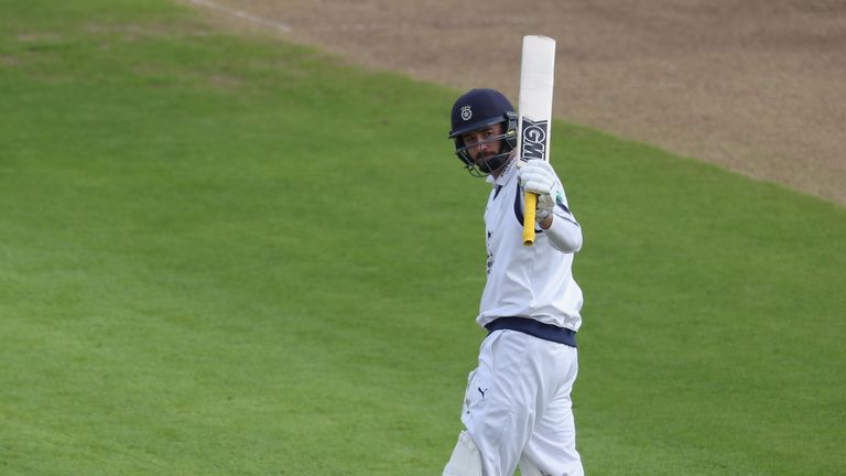 James Vince hit a half century for Hampshire on day one against Worcestershire