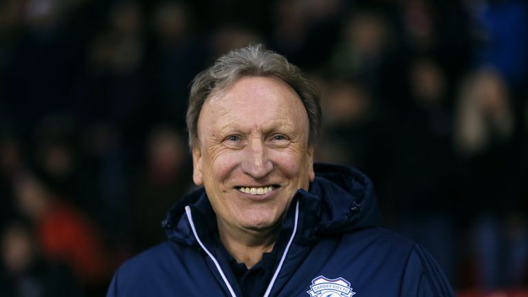 Cardiff City manager Neil Warnock watched his side breeze past Taffs Well