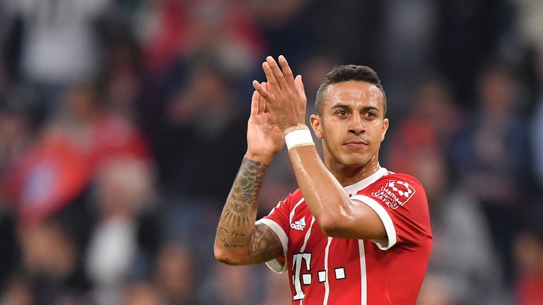 Thiago Alcantara has been linked with Manchester United