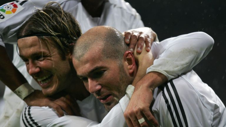 Beckham won the La Liga once when at Madrid