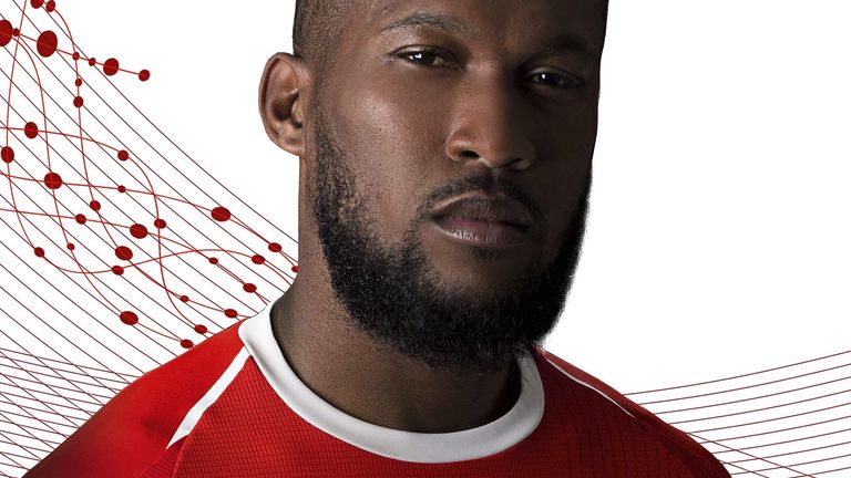 Costa Rica's new home shirt is in traditional red with white crew neck collar