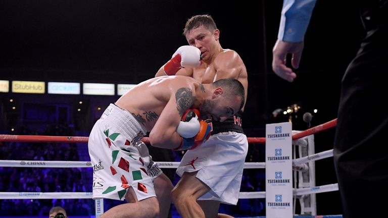 Golovkin defended three other belts - but not his IBF Middleweight title - against Vanes Martirosyan on May 5