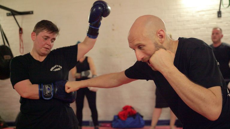 Leasa has praised the welcoming atmosphere created by Durrant (right) and his Pride Boxing team