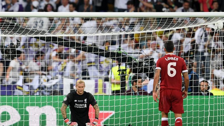 Karius was at fault for two of Real Madrid's three goals in the Champions League final