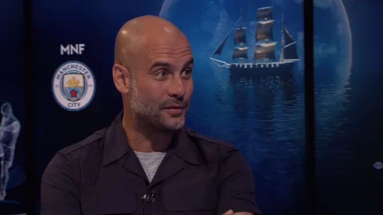 Pep Guardiola was on a Monday Night Football special