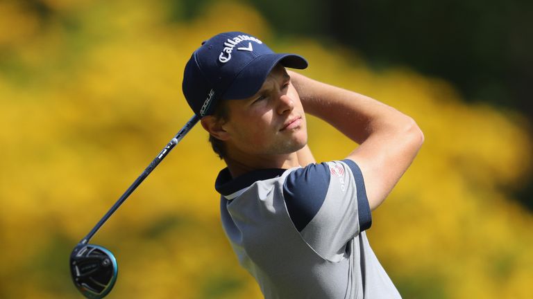 Thomas Detry delighted the home fans as he birdied the last three holes