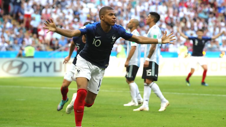   Kylian Mbappe turns against the fans after reinstating the France advance against Argentina 