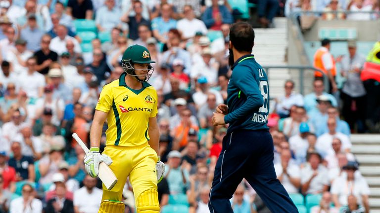Australia captain Tim Paine trudges off the field after being dismissed by Moeen Ali