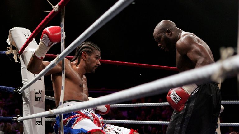 Haye took a knee before ripping world titles from Jean Marc Mormeck