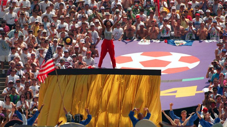 Diana Ross featured at the opening ceremony of the 1994 World Cup