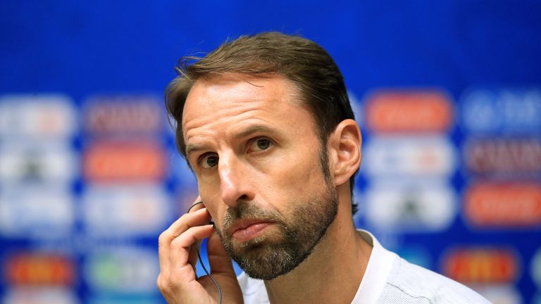 England manager Gareth Southgate during a press conference at Kaliningrad Stadium