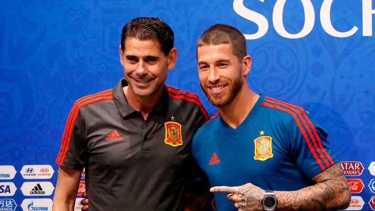 New head coach Fernando Hierro and Sergio Ramos held a press conference on Thursday