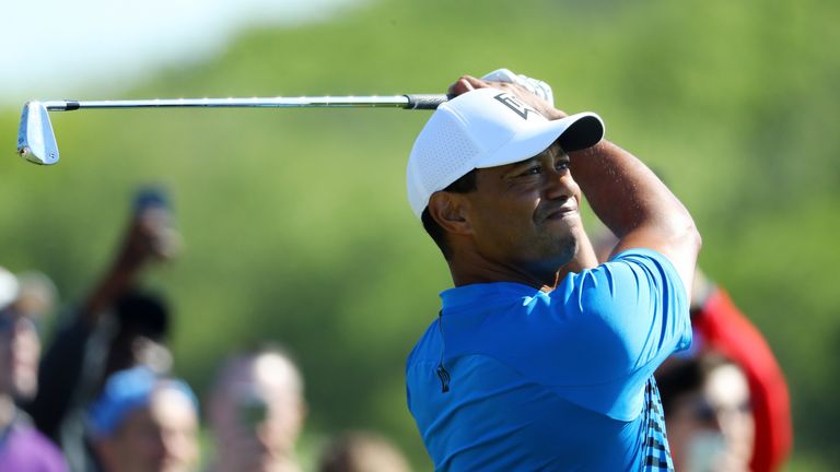 Tiger Woods will be teeing off at 1.02pm in the second round