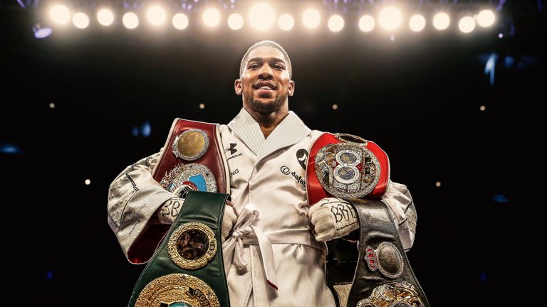 Anthony Joshua holds the IBF, WBO and WBA heavyweight titles