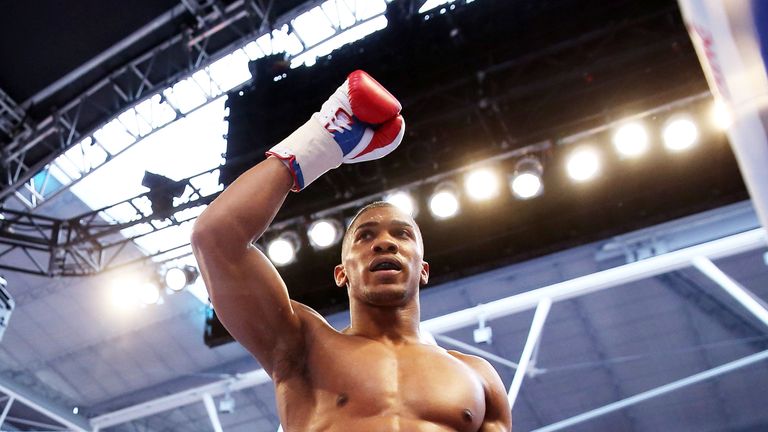 Anthony Joshua made his Wembley debut in 2014