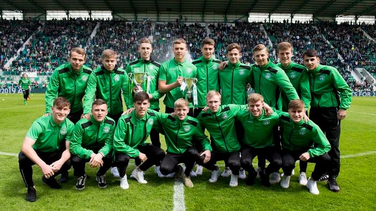 Hibernian won the Development League and Scottish Youth cup last season