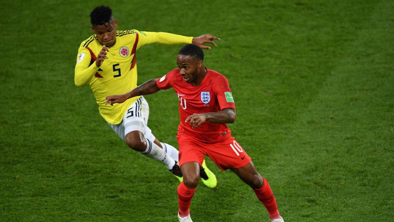 Raheem Sterling credits England for keeping cool against Colombia