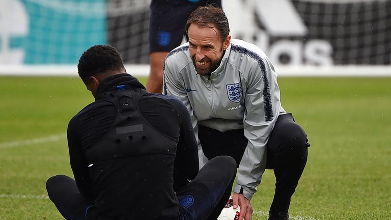 England's players have been recovering from a tough battle with Colombia