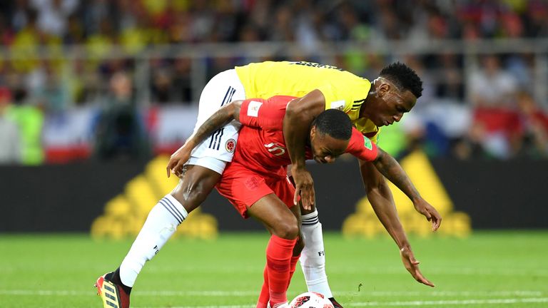 Mina was a colossal for Colombia keeping Raheem Sterling well shackled