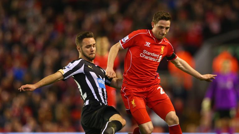 Adam Armstrong in action for Newcastle