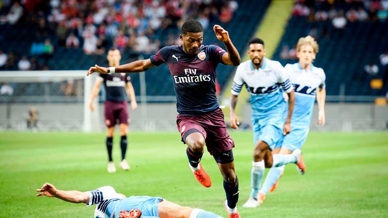 Ainsley Maitland-Niles played the full 90 minutes at left-back for Arsenal against Lazio