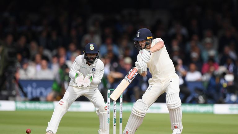 Chris Woakes reached 55 not out at tea on day three at Lord's