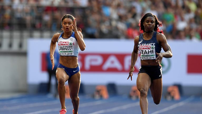 Imani Lansiquot was running in her first senior major championships