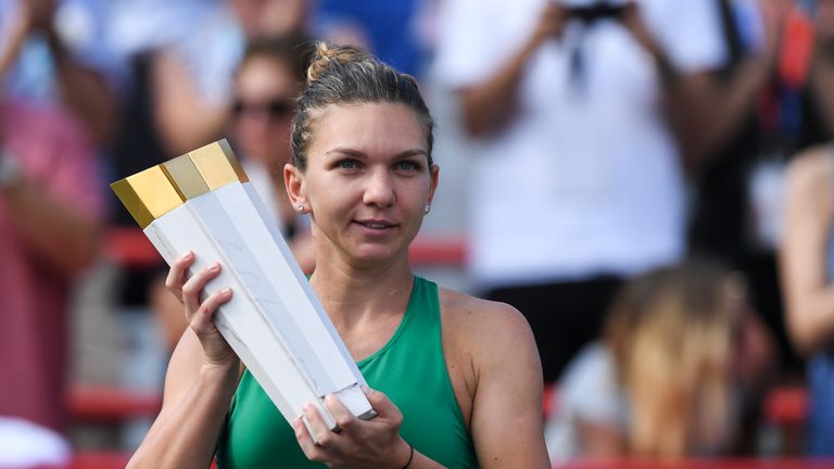 Simona Halep sealed a thrilling victory to win in Montreal