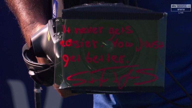 Tsitsipas wrote: It never gets easier. You just get better