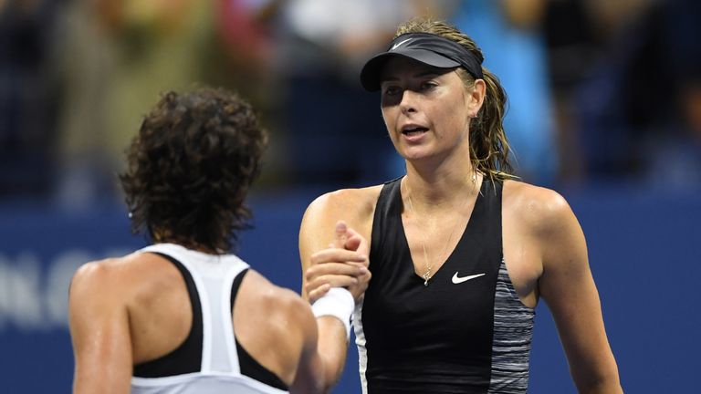 Sharapova Knocked Out of US Open by Navarro Sharapova Knocked Out of US Open by Navarro