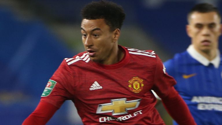 Jesse Lingard has made just two EFL Cup appearances for Manchester United this season