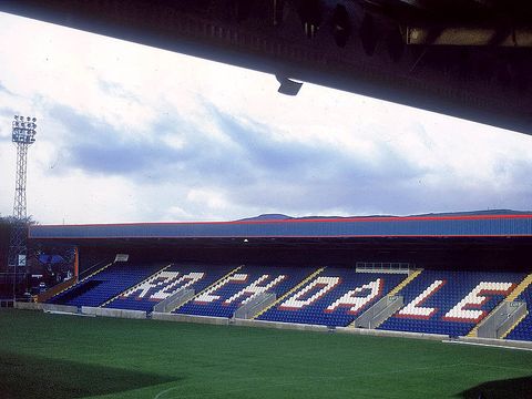 Image of Spotland Stadium: Welcomes Barnes-Homer