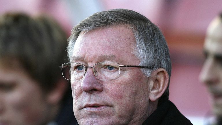 Alex Ferguson looks on as his side face Stoke at the Britannia Stadium.