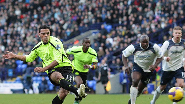 44th minute: Amr Zaki scores from the spot to put Wigan 1-0 up.