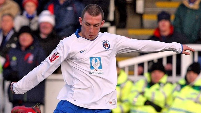David Foley scores Hartlepools second with a 30-yard strike.