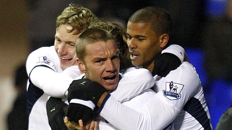 52nd minute: Jamie OHara celebrates Spurs second goal.