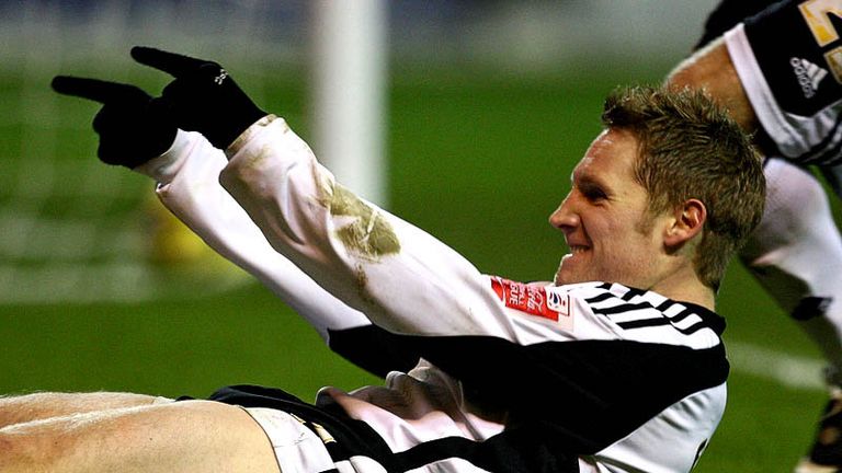 74th minute: Kris Commons celebrates scoring the winning goal for Derby County.